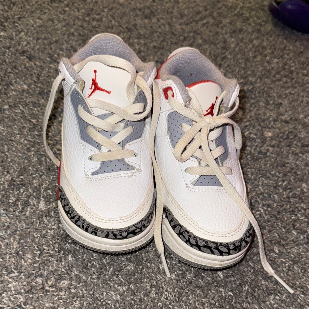 Kids White and Gray Sneakers
